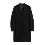 Totême Deep pleat coat in Black - Coats - Scandinavian Minimalist Luxury at Coveti