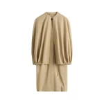 Totême Detachable cape coat in Beige - Coats - Scandinavian Minimalist Luxury at Coveti