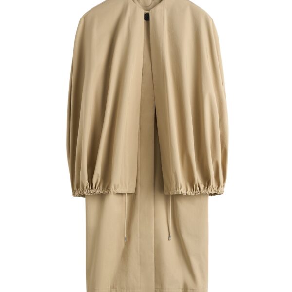 Totême Detachable cape coat in Beige - Coats - Scandinavian Minimalist Luxury at Coveti