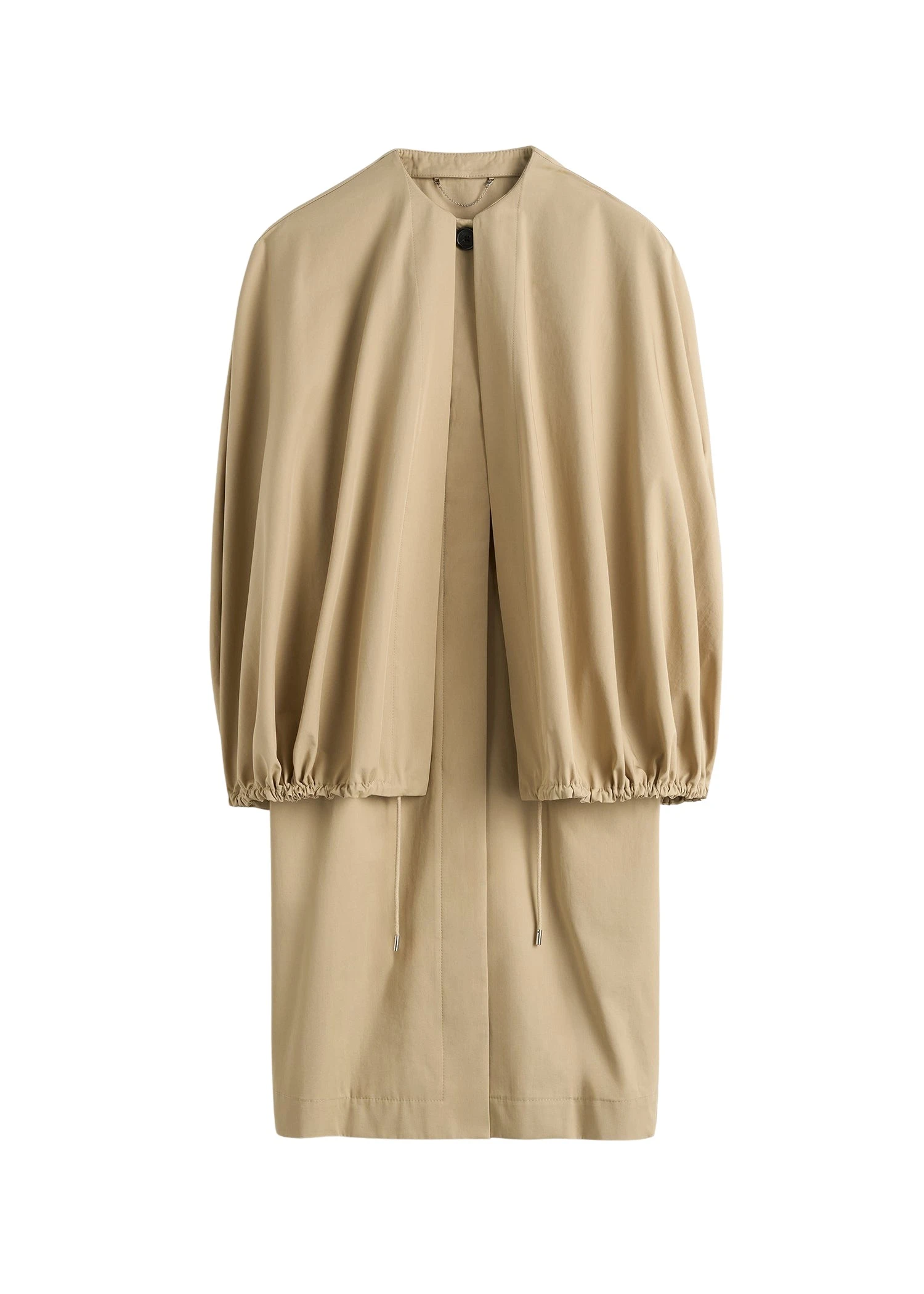 Toteme-Detachable-cape-coat-in-Beige38817_nobg Totême Detachable cape coat in Beige - Coats - Scandinavian Minimalist Luxury at Coveti