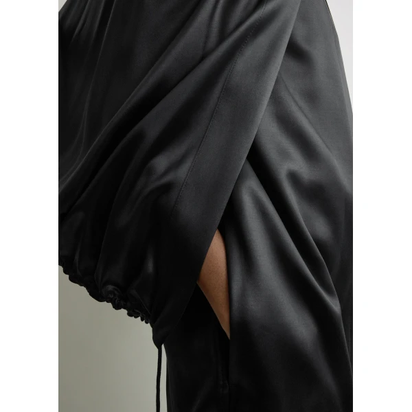 Totême Detachable cape evening coat in Black - Coats - Scandinavian Minimalist Luxury at Coveti