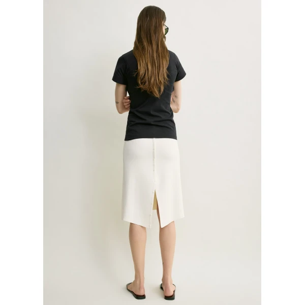 Totême Dipped knit skirt in White - Skirts - Scandinavian Minimalist Luxury at Coveti