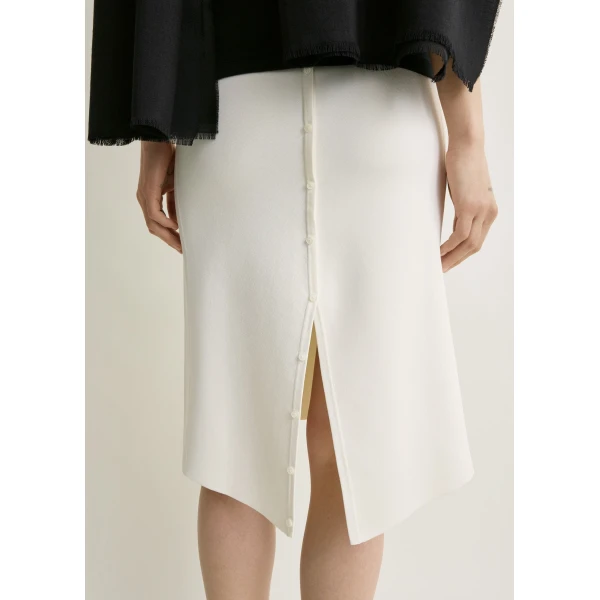 Totême Dipped knit skirt in White - Skirts - Scandinavian Minimalist Luxury at Coveti