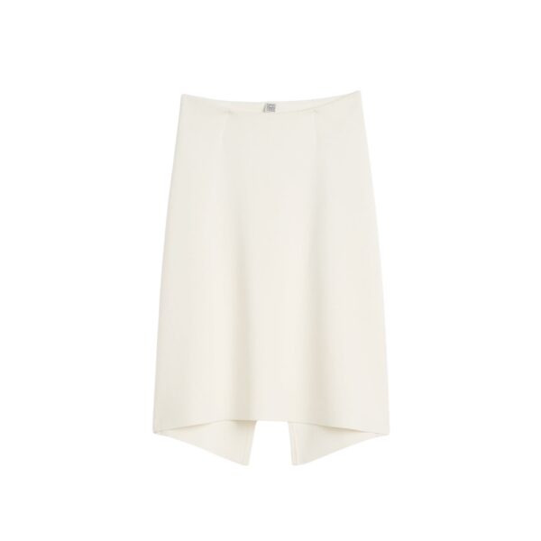 Totême Dipped knit skirt in White - Skirts - Scandinavian Minimalist Luxury at Coveti