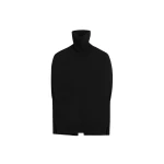 Totême Double-knit cape knit in Black - Knitwear - Scandinavian Minimalist Luxury at Coveti