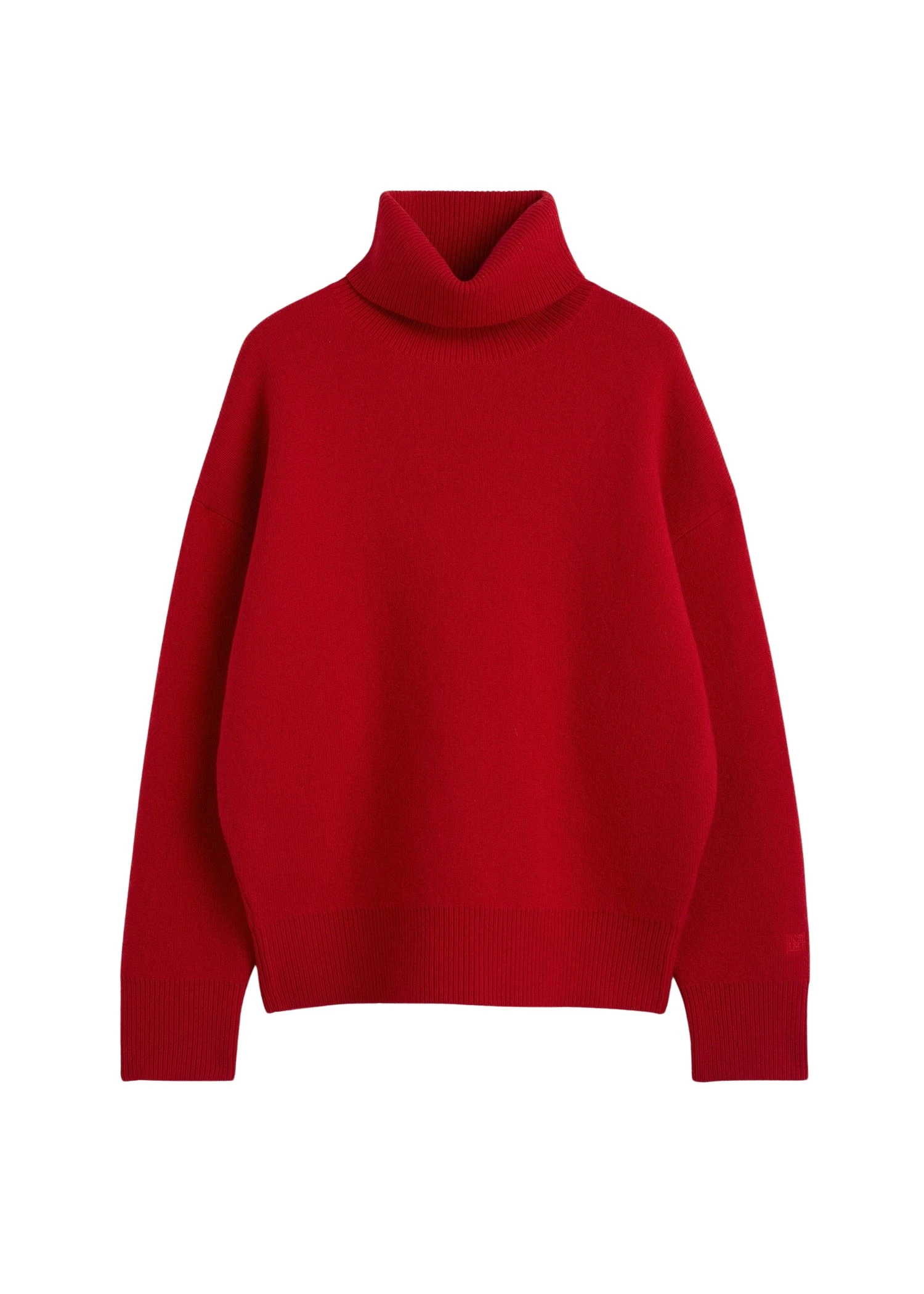 Toteme-Double-knit-turtleneck-in-Poppy75029_nobg Totême Double-knit turtleneck in Poppy - Knitwear - Scandinavian Minimalist Luxury at Coveti
