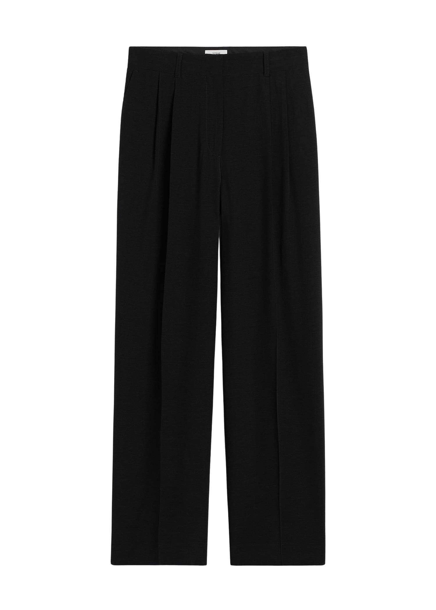 Toteme Double-pleat summer trousers in Black