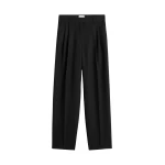 Totême Double-pleat tailored trousers in Black - Pants - Scandinavian Minimalist Luxury at Coveti