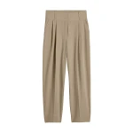 Totême Draped balloon trousers in Overcast beige - Pants - Scandinavian Minimalist Luxury at Coveti