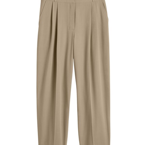 Totême Draped balloon trousers in Overcast beige - Pants - Scandinavian Minimalist Luxury at Coveti