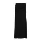 Totême Draped jersey skirt in Black - Skirts - Scandinavian Minimalist Luxury at Coveti