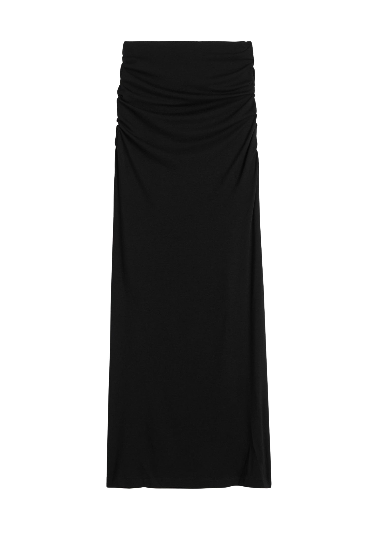 Totême Draped jersey skirt in Black - Skirts - Scandinavian Minimalist Luxury at Coveti