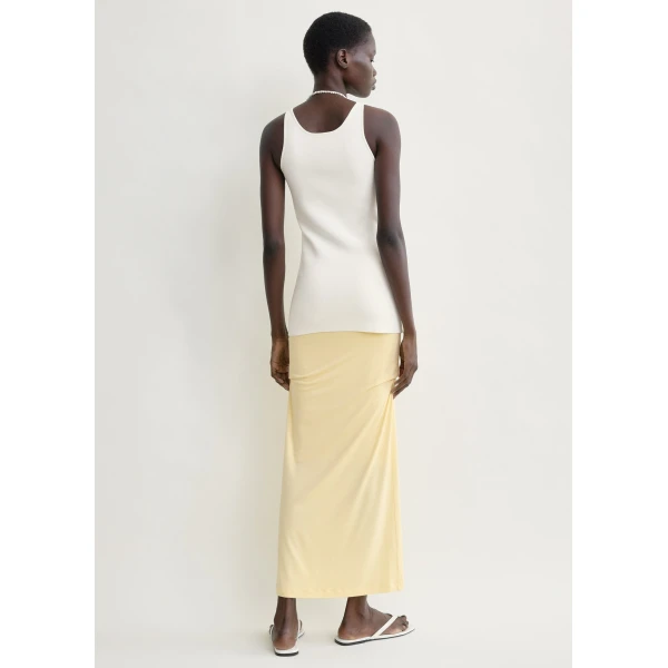 Totême Draped jersey skirt in Buttercup - Skirts - Scandinavian Minimalist Luxury at Coveti