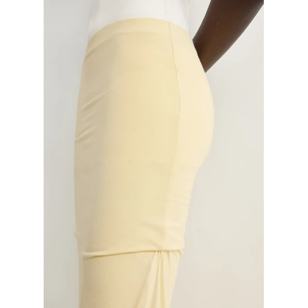 Totême Draped jersey skirt in Buttercup - Skirts - Scandinavian Minimalist Luxury at Coveti