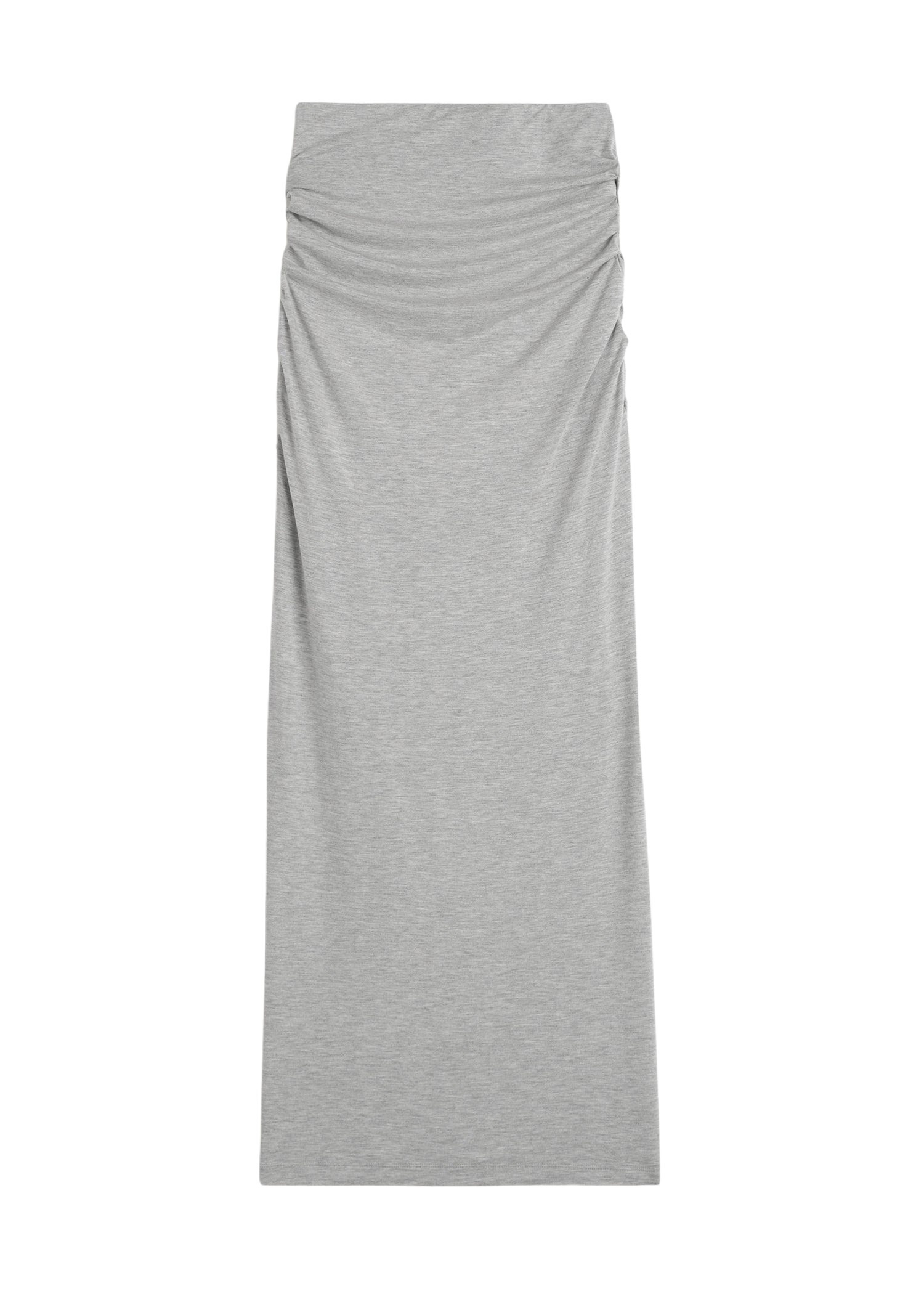 Totême Draped jersey skirt pale grey mélange in Pale grey melange - Skirts - Scandinavian Minimalist Luxury at Coveti