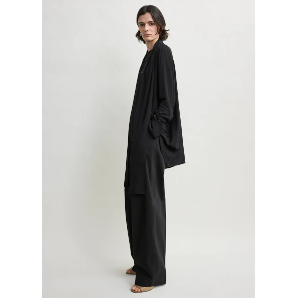 Totême Draped scarf blouse in Black - Tops - Scandinavian Minimalist Luxury at Coveti