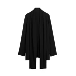 Totême Draped scarf blouse in Black - Tops - Scandinavian Minimalist Luxury at Coveti