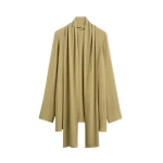 Totême Draped scarf blouse in Desert - Tops - Scandinavian Minimalist Luxury at Coveti