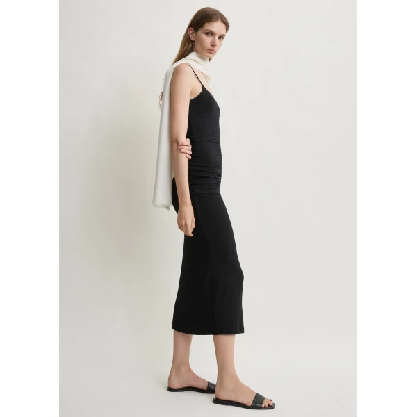 Totême Draped slip dress in Black - Dresses - Scandinavian Minimalist Luxury at Coveti