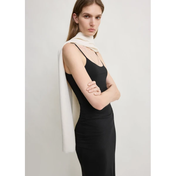 Totême Draped slip dress in Black - Dresses - Scandinavian Minimalist Luxury at Coveti