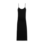 Totême Draped slip dress in Black - Dresses - Scandinavian Minimalist Luxury at Coveti