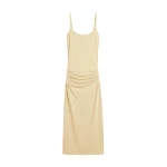Totême Draped slip dress in Buttercup - Dresses - Scandinavian Minimalist Luxury at Coveti