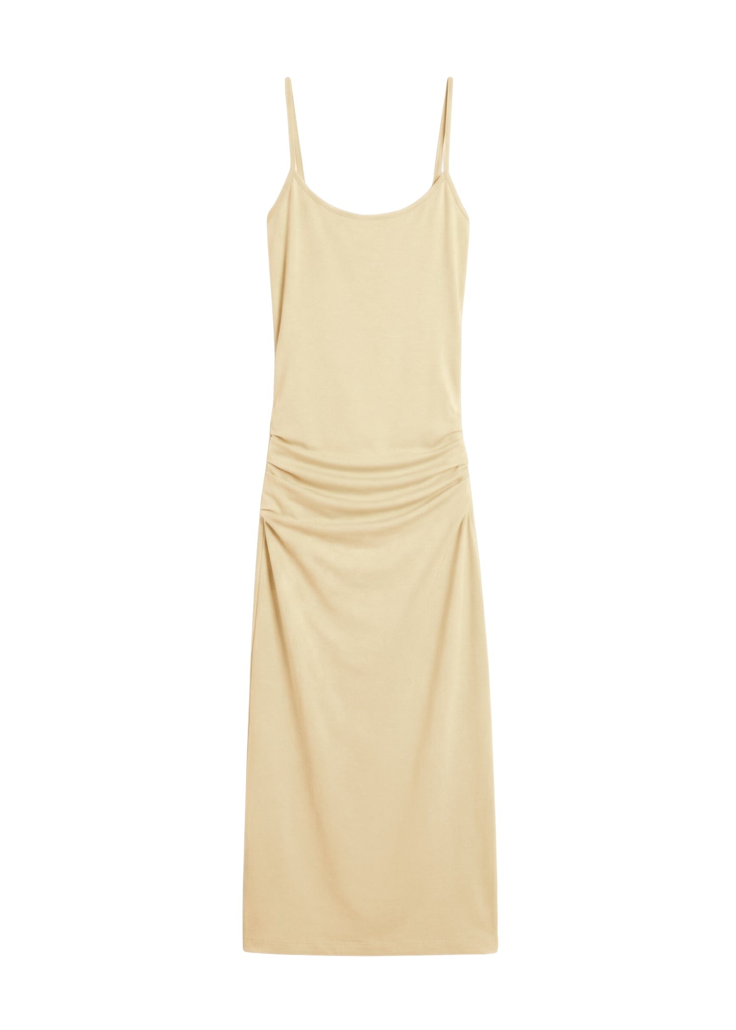 Totême Draped slip dress in Buttercup - Dresses - Scandinavian Minimalist Luxury at Coveti