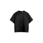 Totême Duchess satin tee in Black - Tops - Scandinavian Minimalist Luxury at Coveti