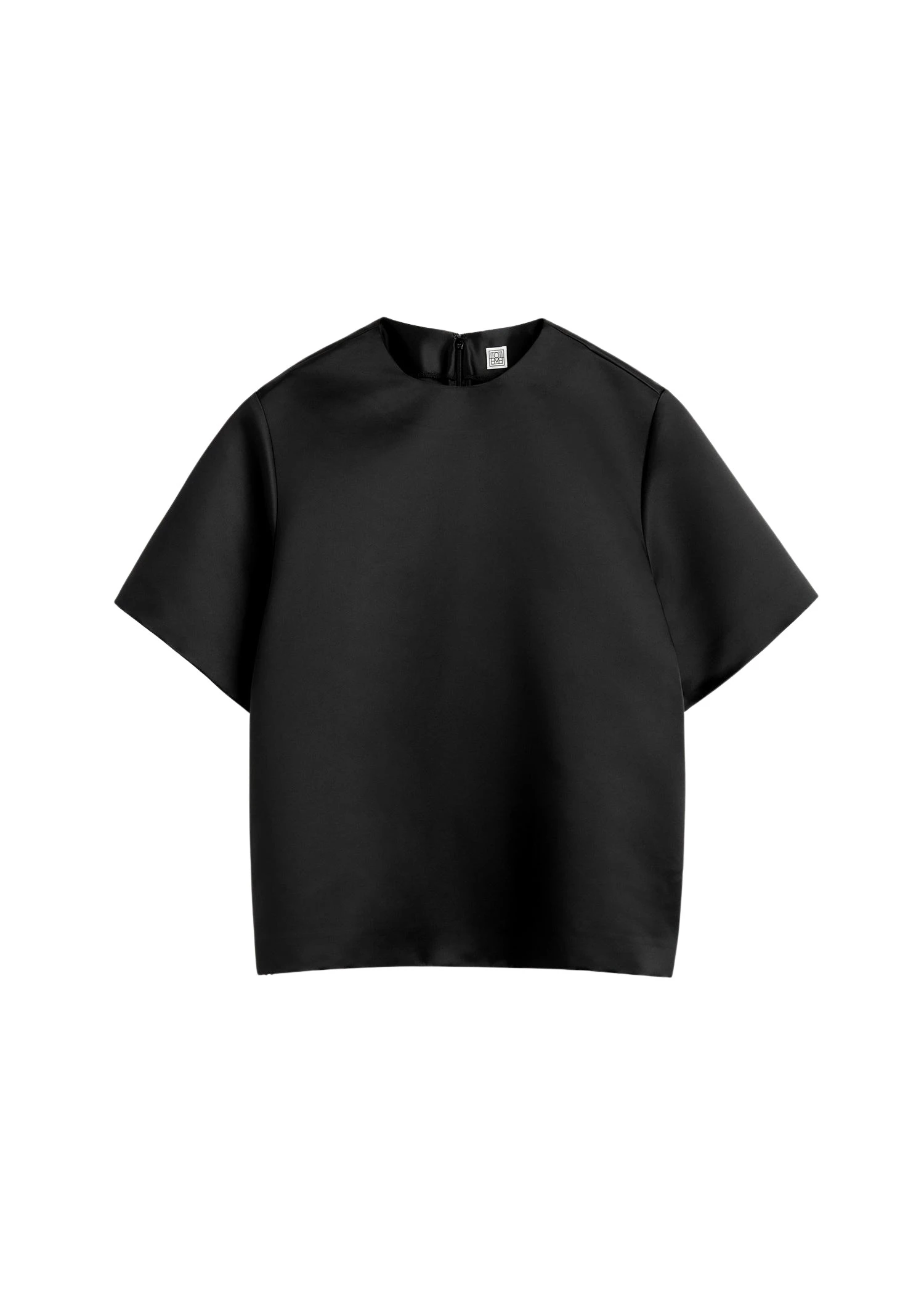 Toteme-Duchess-satin-tee-in-Black37768_nobg Totême Duchess satin tee in Black - Tops - Scandinavian Minimalist Luxury at Coveti