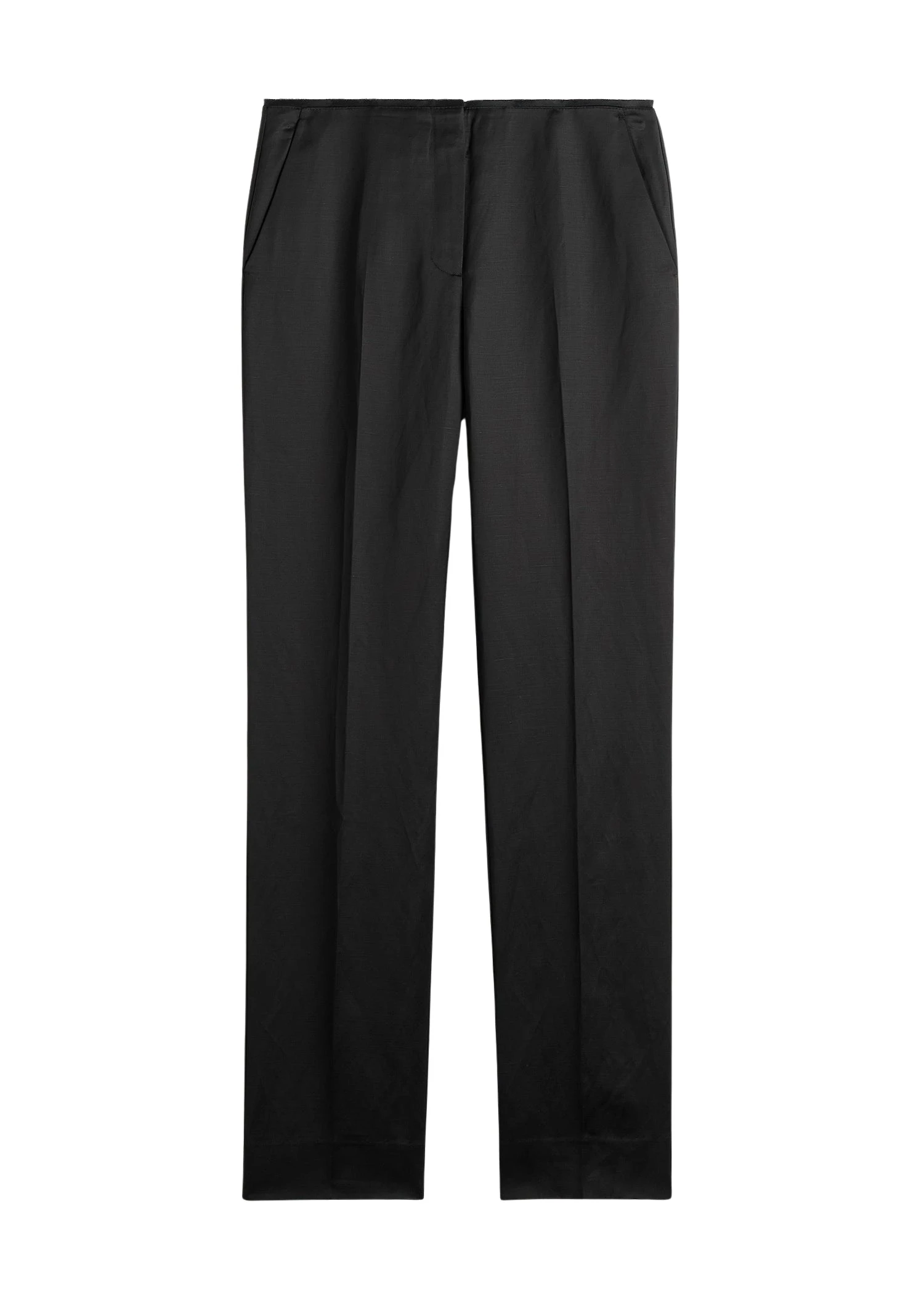 Toteme-Easy-raw-edge-trousers-in-Black67659_nobg Totême Easy raw edge trousers in Black - Pants - Scandinavian Minimalist Luxury at Coveti