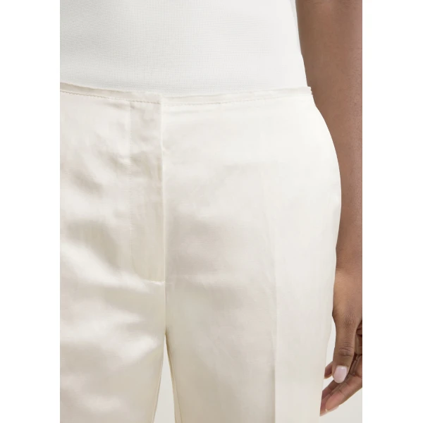 Totême Easy raw edge trousers in White - Pants - Scandinavian Minimalist Luxury at Coveti