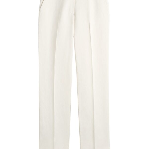 Totême Easy raw edge trousers in White - Pants - Scandinavian Minimalist Luxury at Coveti