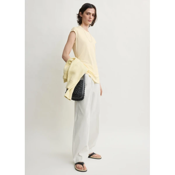 Totême Everyday top in Ecru - Tops - Scandinavian Minimalist Luxury at Coveti
