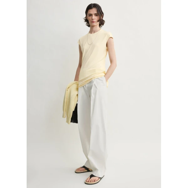 Totême Everyday top in Ecru - Tops - Scandinavian Minimalist Luxury at Coveti