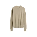Totême Fine crew knit in Fawn - Knitwear - Scandinavian Minimalist Luxury at Coveti