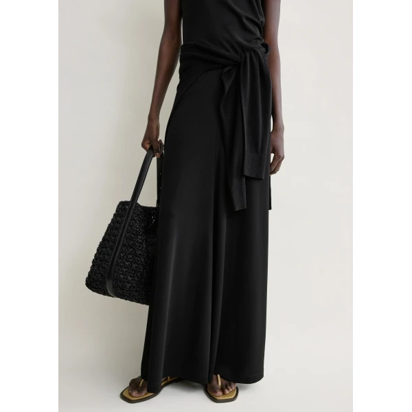 Totême Flared jersey skirt in Black - Skirts - Scandinavian Minimalist Luxury at Coveti