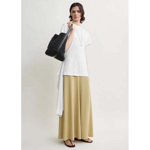 Totême Flared jersey skirt in Chai - Skirts - Scandinavian Minimalist Luxury at Coveti