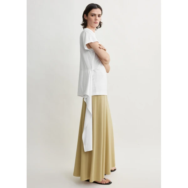 Totême Flared jersey skirt in Chai - Skirts - Scandinavian Minimalist Luxury at Coveti