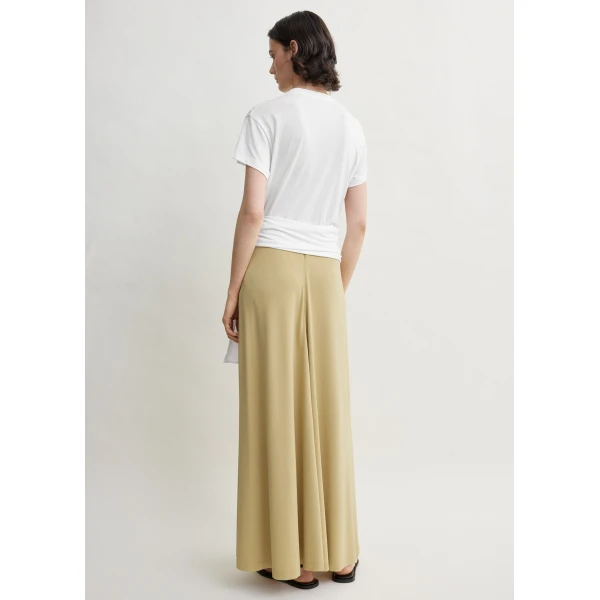 Totême Flared jersey skirt in Chai - Skirts - Scandinavian Minimalist Luxury at Coveti