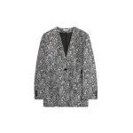 Totême Floral slouch blazer in White / Black - Jackets - Scandinavian Minimalist Luxury at Coveti