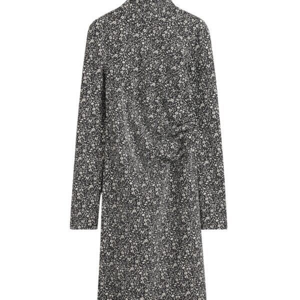 Totême Floral twist dress in Black / White - Dresses - Scandinavian Minimalist Luxury at Coveti