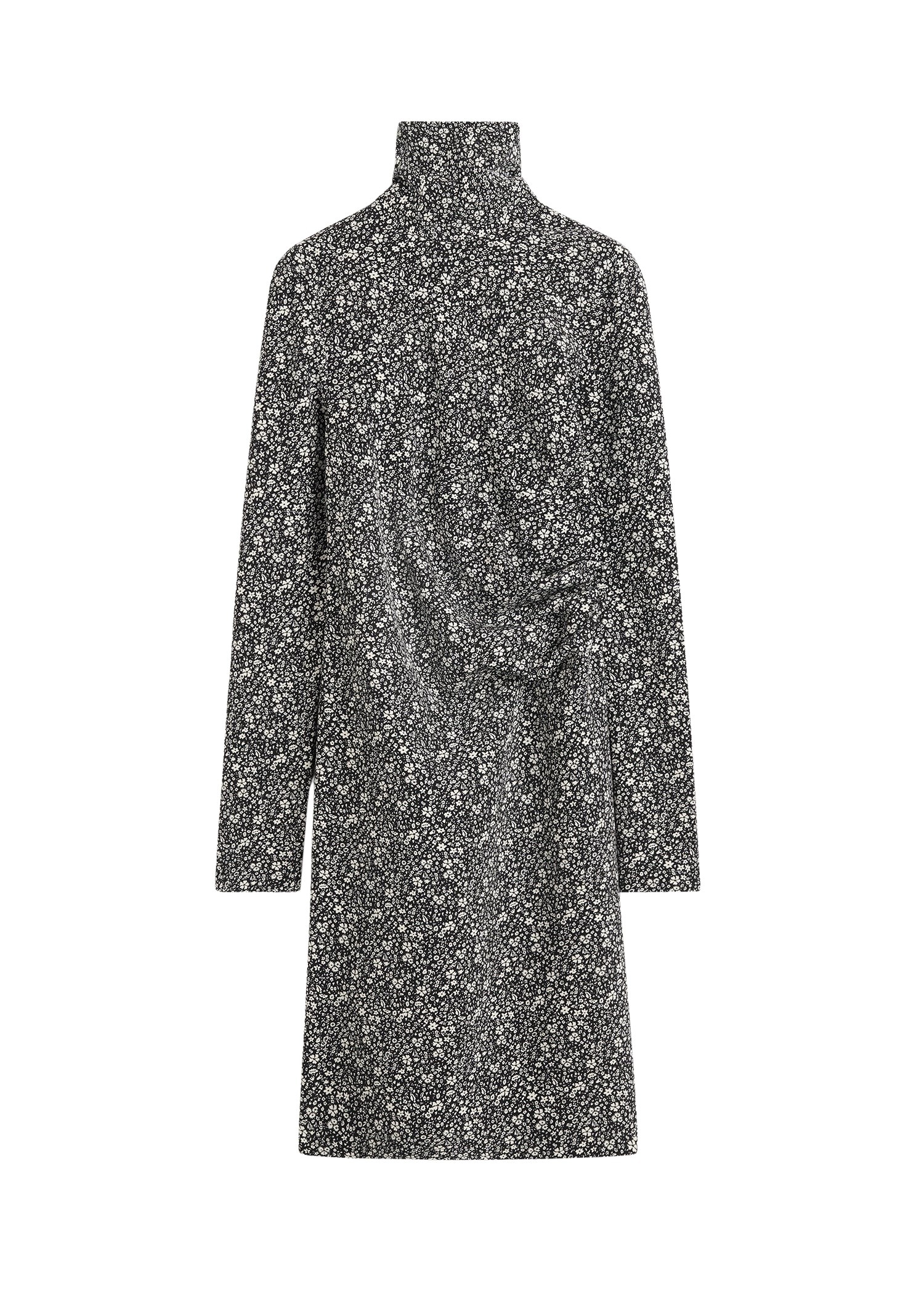 Totême Floral twist dress in Black / White - Dresses - Scandinavian Minimalist Luxury at Coveti