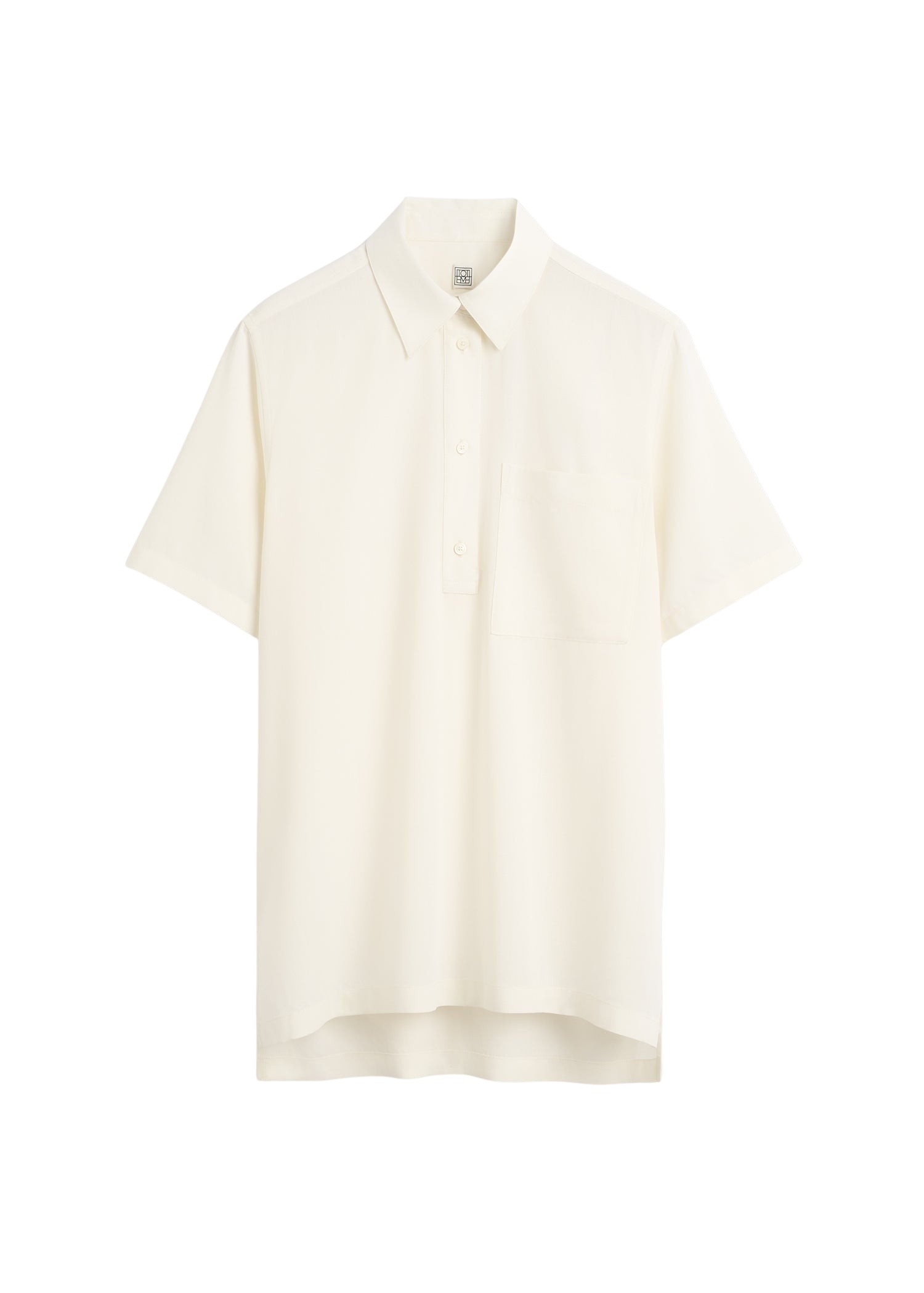 Toteme Fluid polo shirt in Ecru