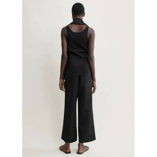 Totême Fluid satin trousers in Black - Pants - Scandinavian Minimalist Luxury at Coveti