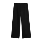 Totême Fluid satin trousers in Black - Pants - Scandinavian Minimalist Luxury at Coveti