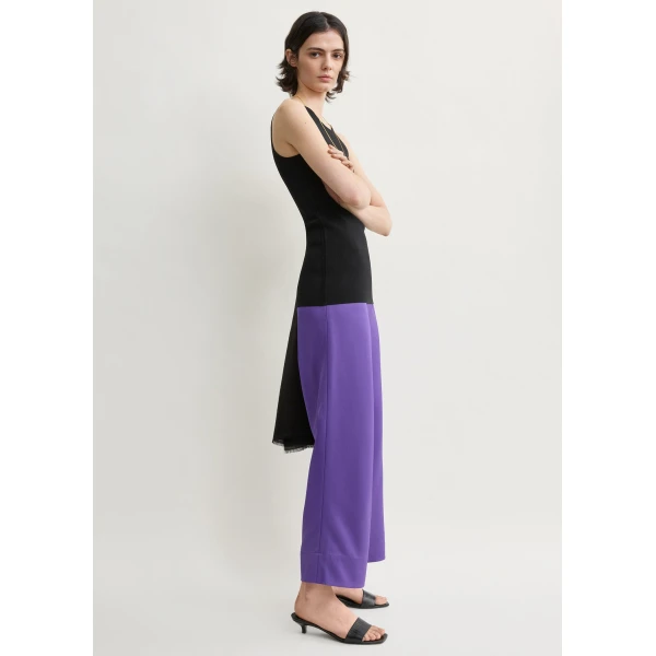 Totême Fluid satin trousers in Violet - Pants - Scandinavian Minimalist Luxury at Coveti