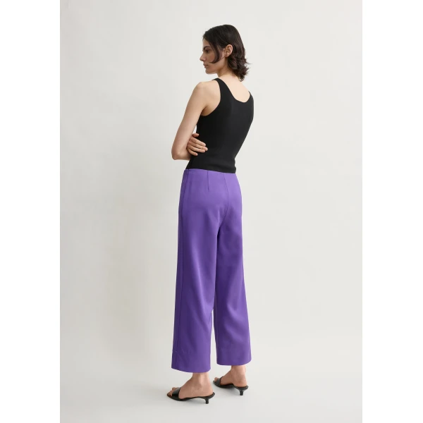 Totême Fluid satin trousers in Violet - Pants - Scandinavian Minimalist Luxury at Coveti