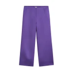 Totême Fluid satin trousers in Violet - Pants - Scandinavian Minimalist Luxury at Coveti