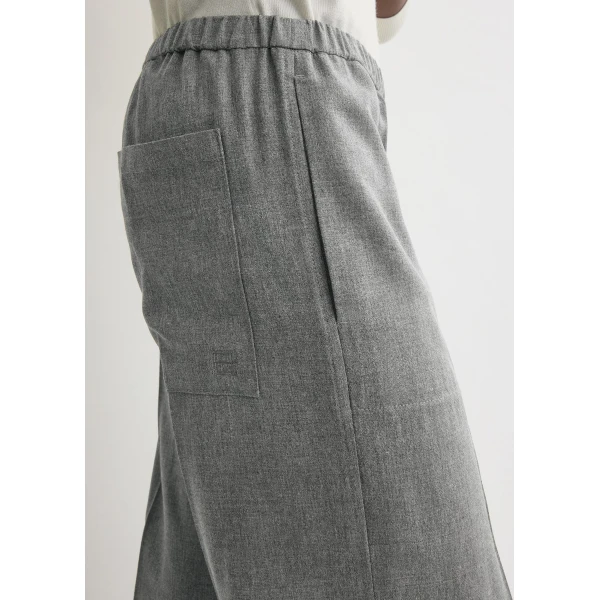 Totême Fluid winter trousers mid grey in Mid grey melange - Pants - Scandinavian Minimalist Luxury at Coveti