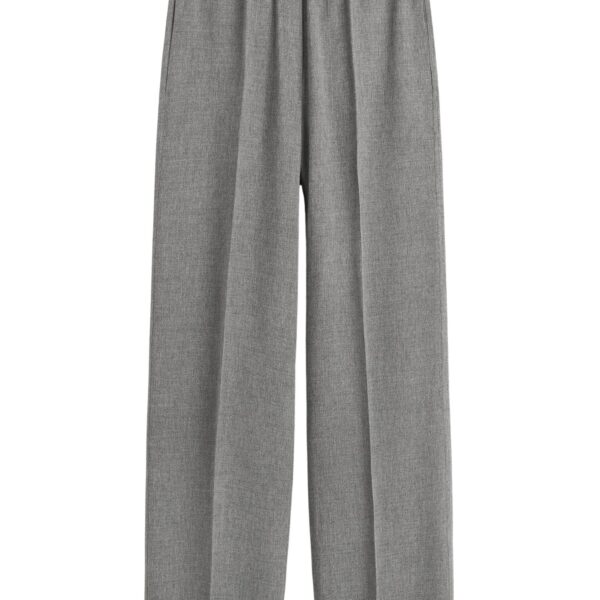 Totême Fluid winter trousers mid grey in Mid grey melange - Pants - Scandinavian Minimalist Luxury at Coveti